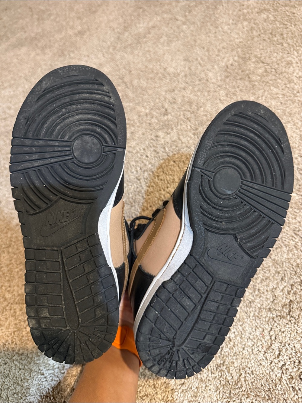 Nike Women’s High-Top Sneakers in Black, Tan, and Gold - Picture 3 of 5